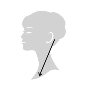 エレクトロン エブリワン　デンキバリブラシ（電気バリブラシ）　顔 使用方法8　襟足ー首ー鎖骨